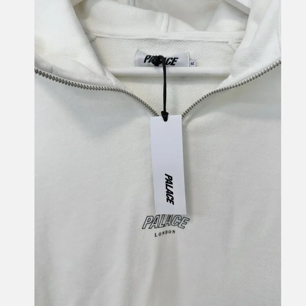 Palace London Skateboard NWT Q Zip Spell Out Hoodie White size M